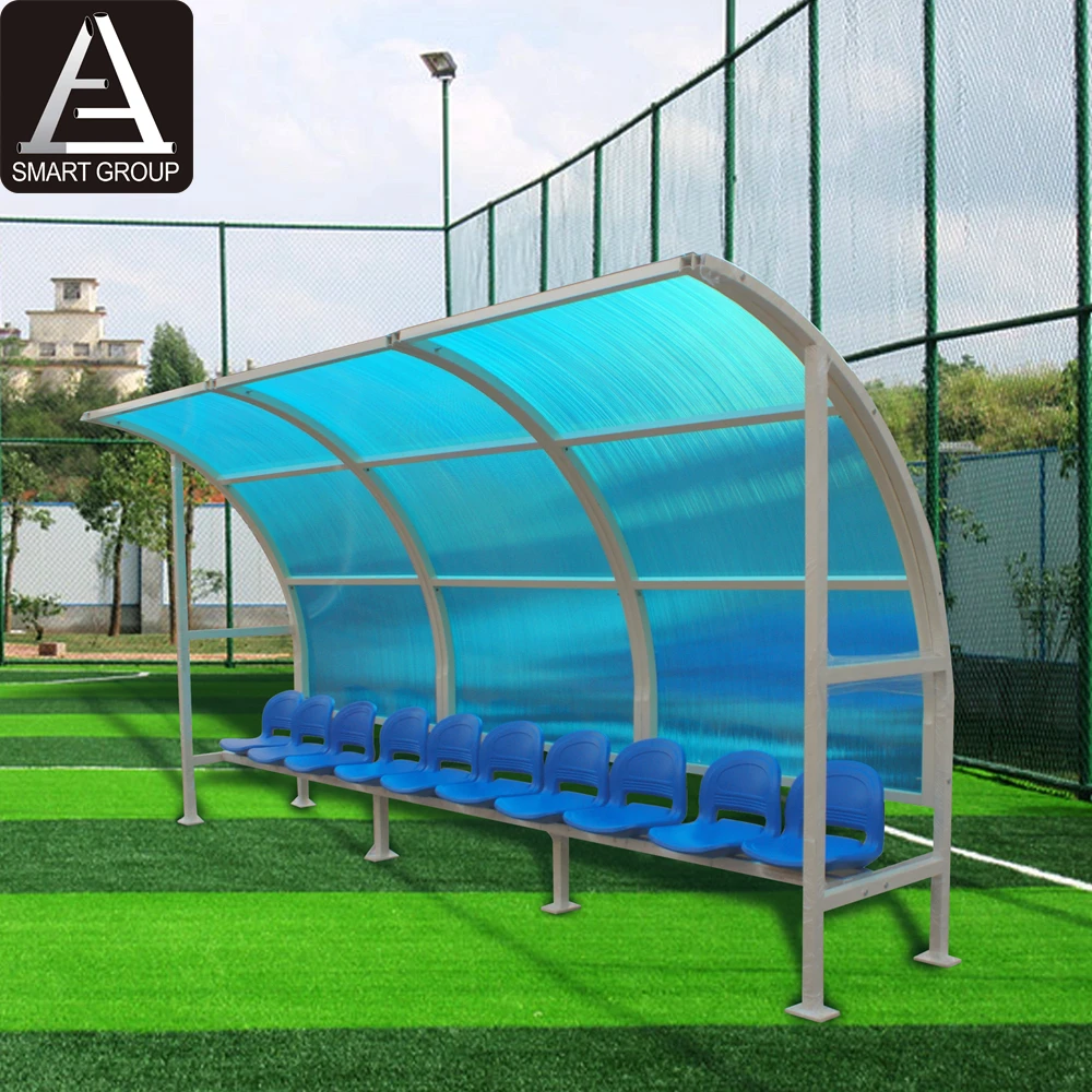 China manufacturers 3 Rows aluminum portable mini bleachers with top for football soccer playground