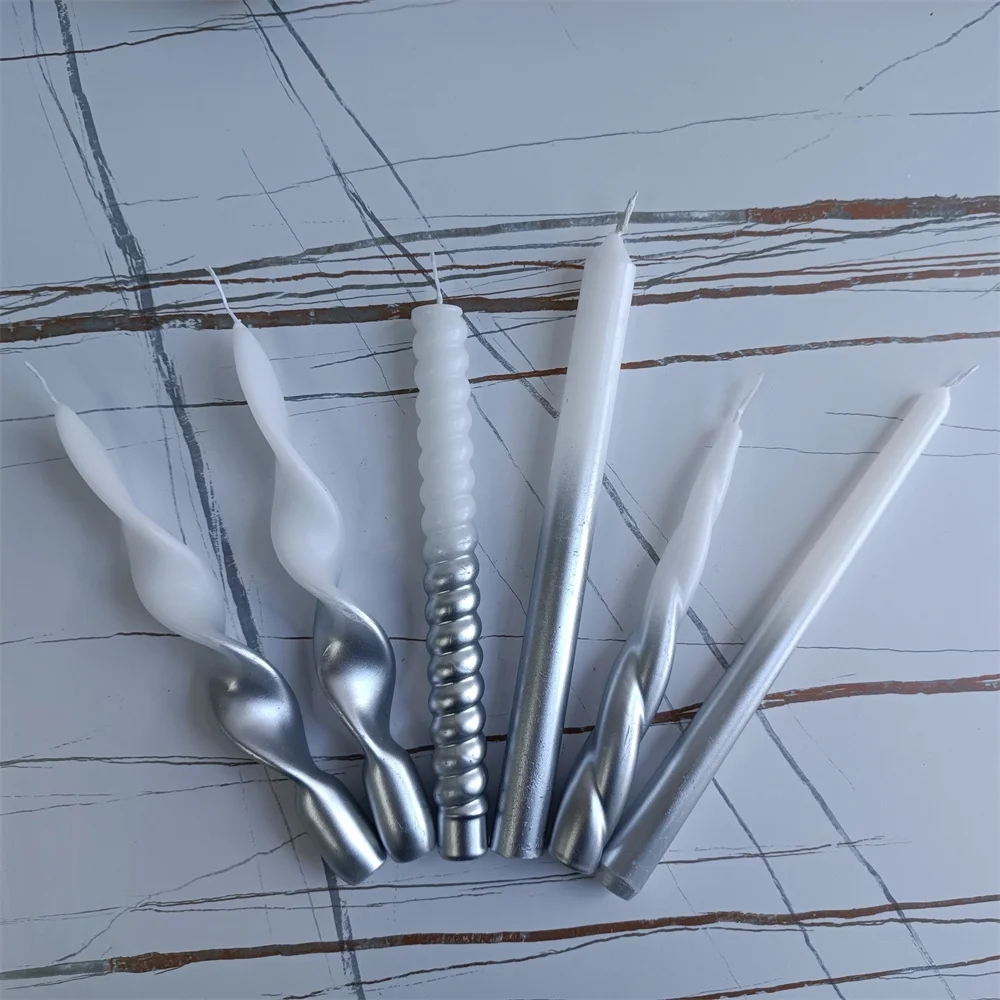 New Arrival Christmas Celebrate Bright Colored Candle Birthday Long Paraffin Stick Candle High Quality Taper Candles Flameless