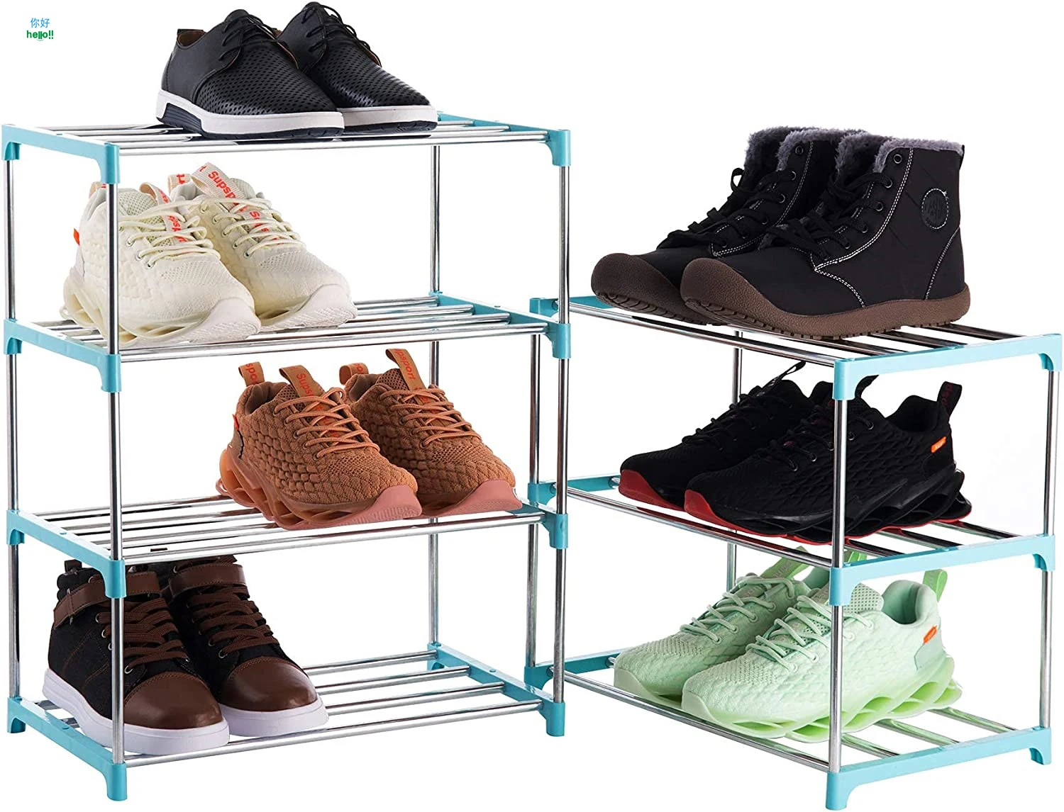 Hot Selling Home Shoe Shelf Iron Entryway Shoe Rack 4 Tier Shoe Storage Rack