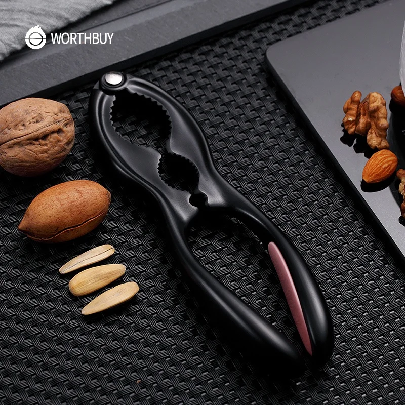 
WORTHBUY Creative Zinc Alloy Walnut Opener Macadamia Nut Cracker Non-slip Colorful Nut Cracker Kitchen Accessories 
