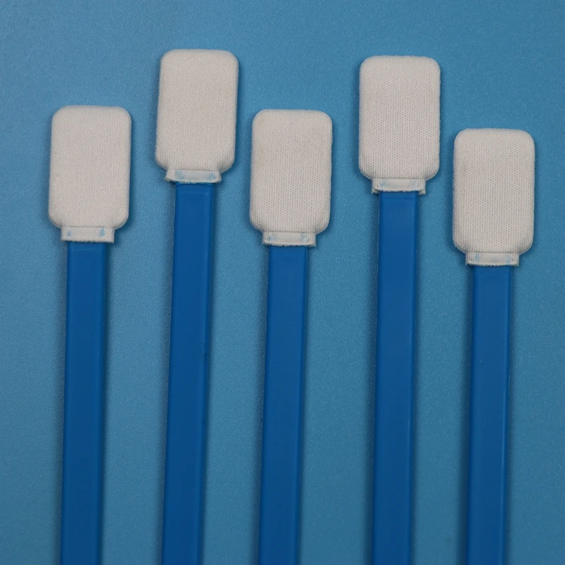 714 Polyester Knitted Large Cleanroom Swab Flat Square Microfiber Swab for Surface Cleaning