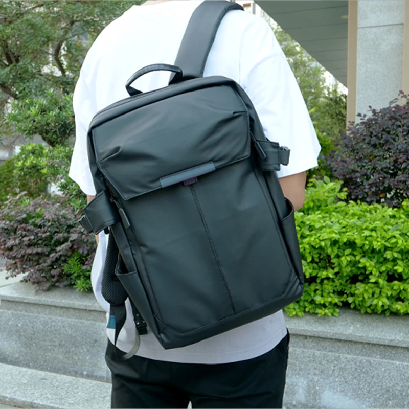 Casual backpack smart business laptop bag  waterproof USB computer case USB 15.6 inch nylon hiking travel bag OEM manufacture