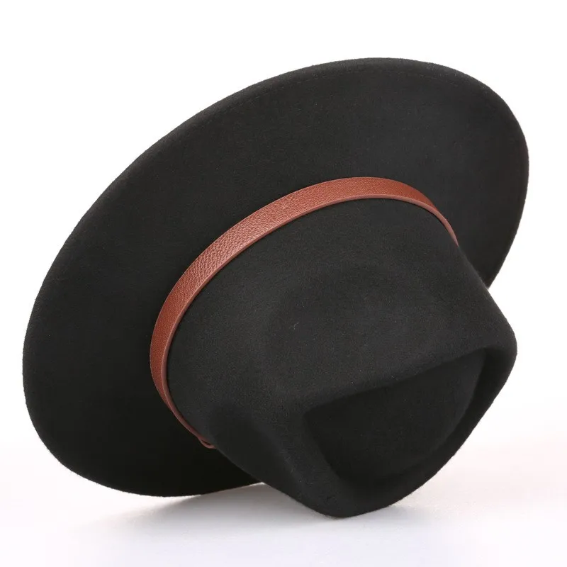 
high quality wool felt brown western cowboy hat for mens and women 