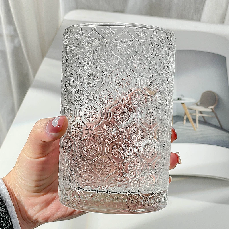 High Transparency Shot Wine Glasses Custom Thick Bottomed Glass Whiskey Glass Vintage Minimalist Straight Body Water Glass