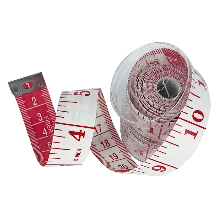 Made in China Fibreglass Measuring Tape 150cm & 60' for Sewing Tailor Cloth Ruler Single Packed inside Plastic Box# KH020