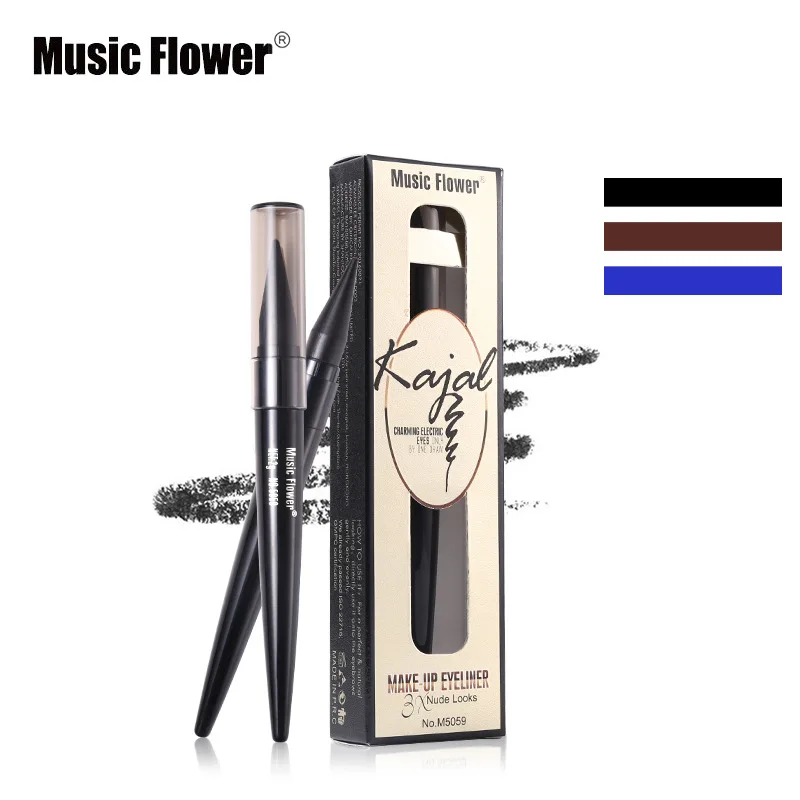High Pigment Easy Color Water Proof Lasting Blue Black Brown Eyeliner Crayon Pencil