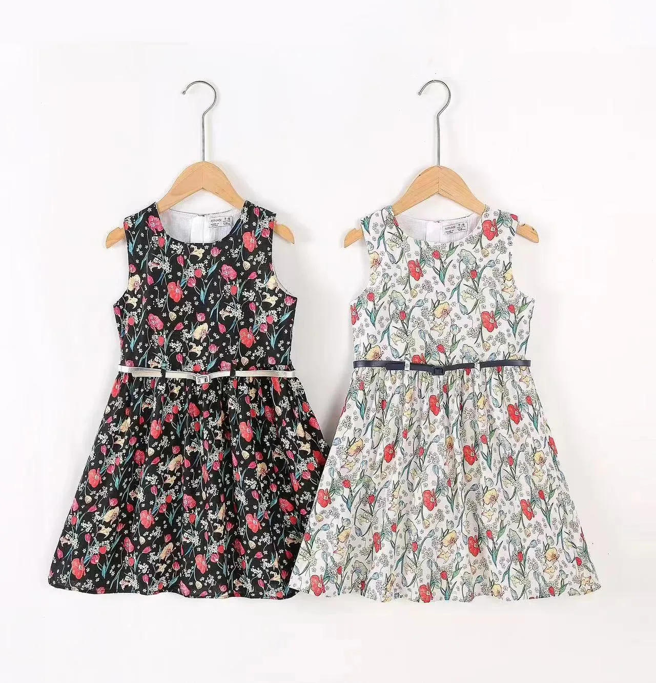 Breathable dresses children Essential Daily Wear clothes for kids girls Sleeveless girls clothes 8-12 years dresses