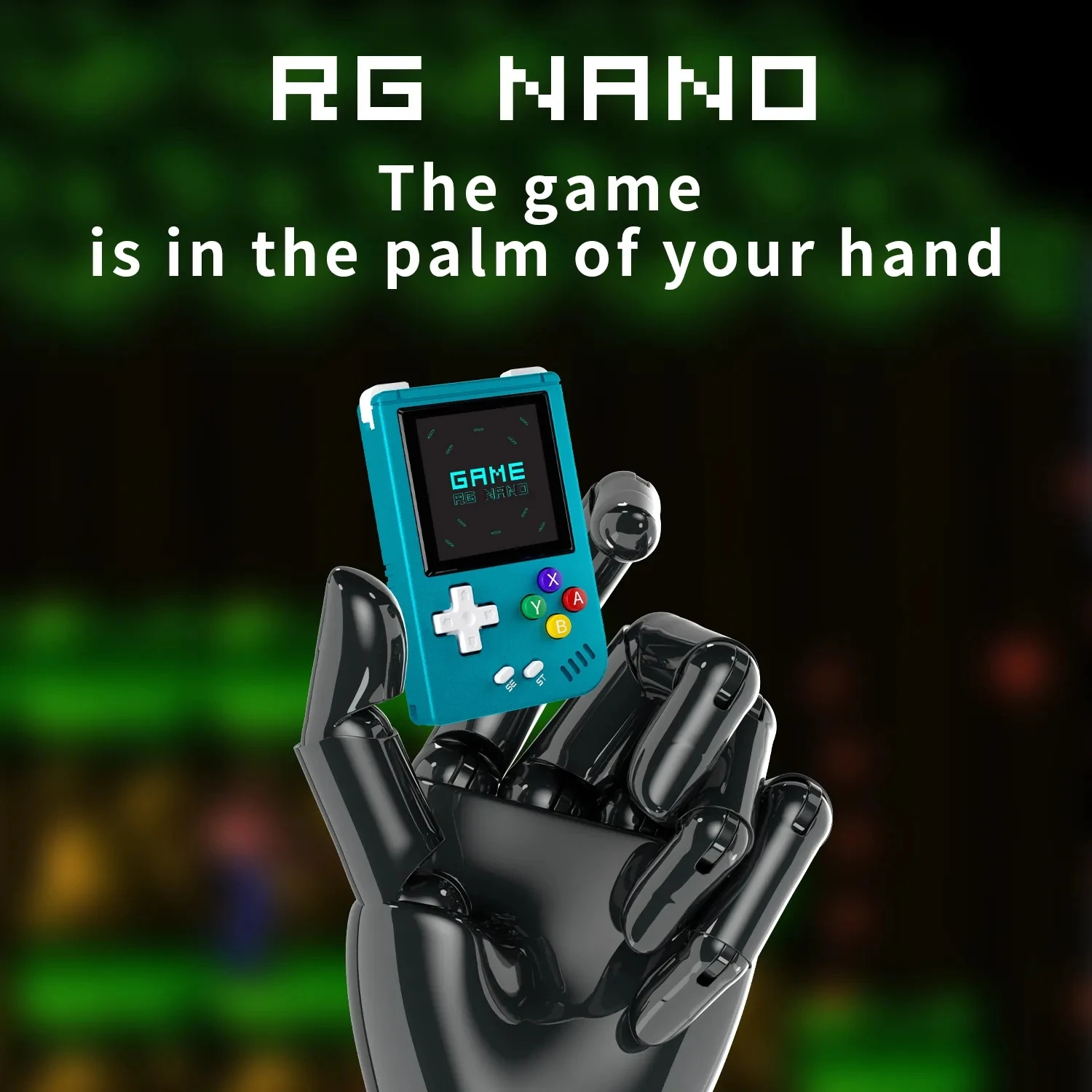 2024 New Portable Rg Nano 1.54 Inch Ips Screen 64gb Tf Vluminum Alloy Cnc Mini Handheld Game Console With Key Chain