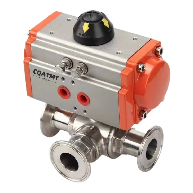 CQATMT High Quality Mirror Polishing Stainless Steel Pneumatic Valve Quick Mounted Pneumatic Valve