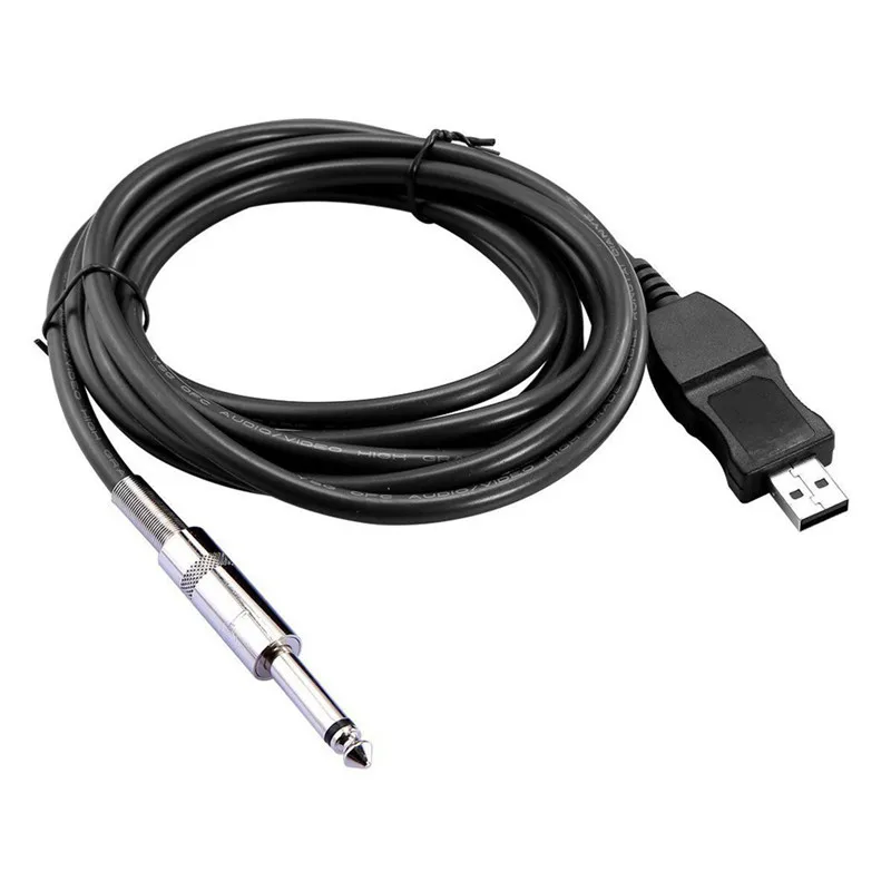 6,35 мм 1/4 дюйма к USB 2,0 интерфейс мужской электрический бас шнур Studio аудио подключения кабели для