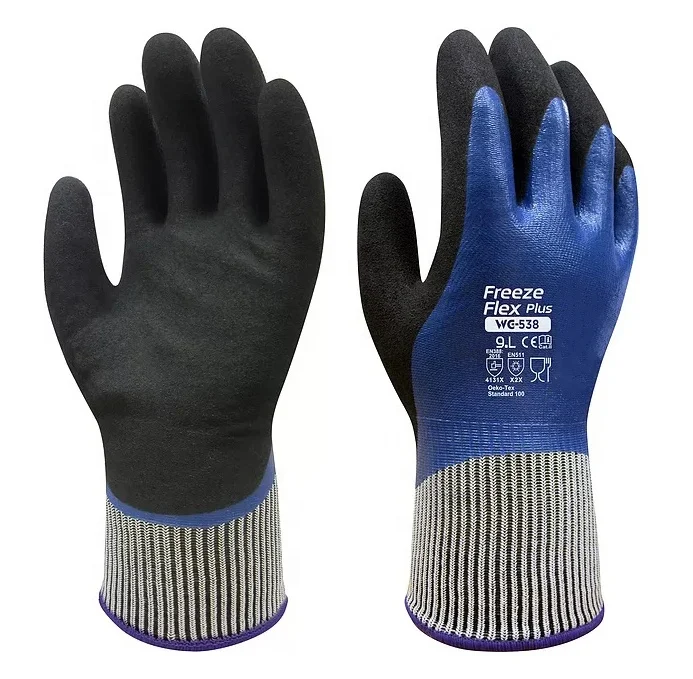 Thermo Plus Insulated Cold Proof Water Proof Safety Warm Winter Garden Waterproof Foam Nitrile Work Gloves