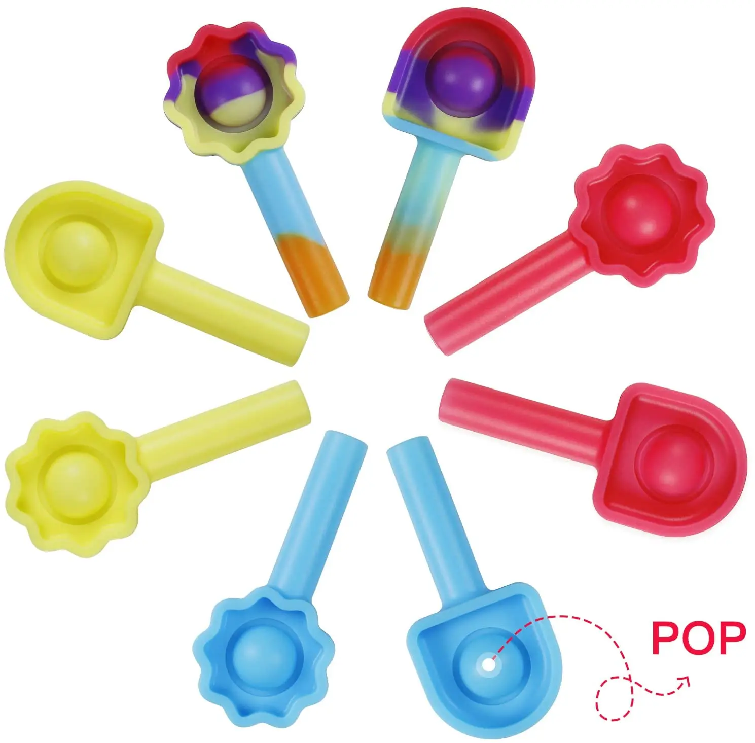 Cheap silicone pop bubble 3D pencil topper bubble push fidget stress relief pop item toy for kids