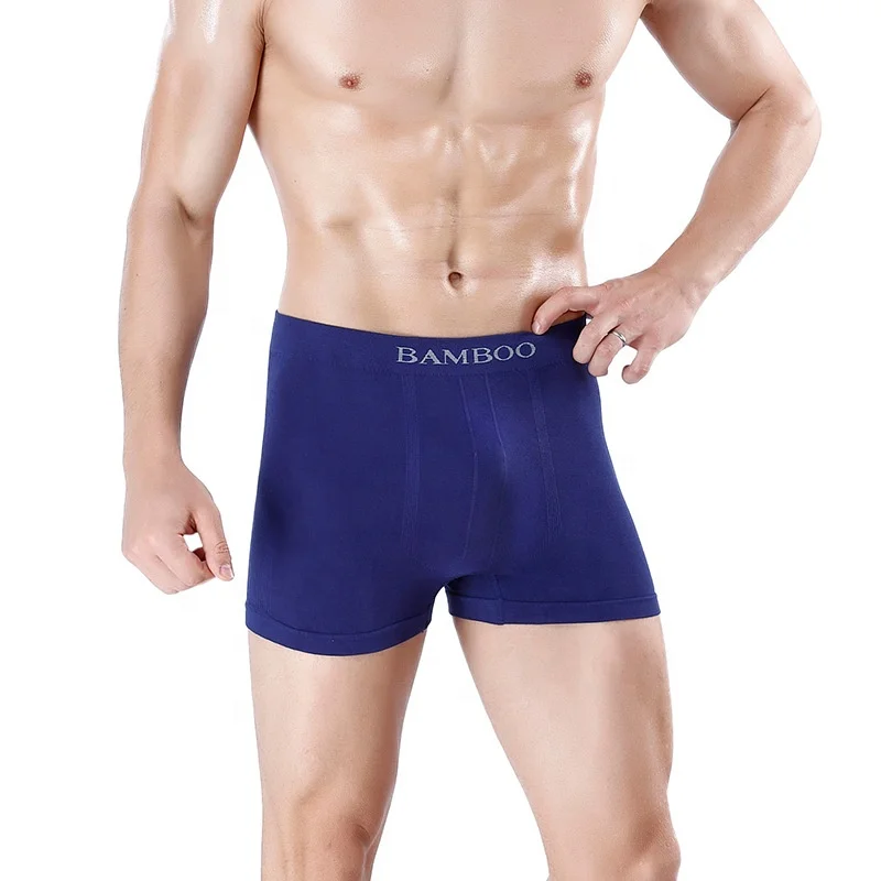100% Bamboo Fiber Quick Dry Breathable Supersize Seamless Elastic Men Underwear Boxers Briefs