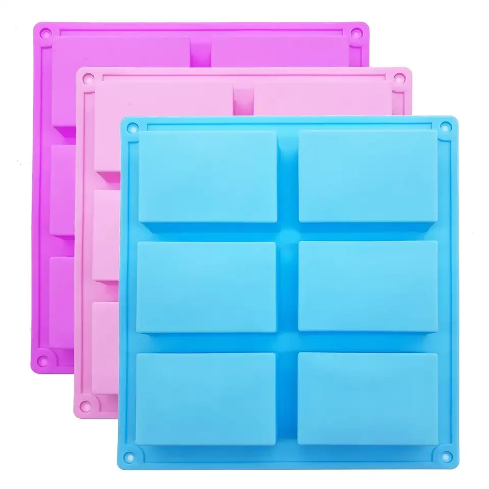 Manufacturers self-made process custom rectangular silica gel mold hand-designed silica gel mini soap mold
