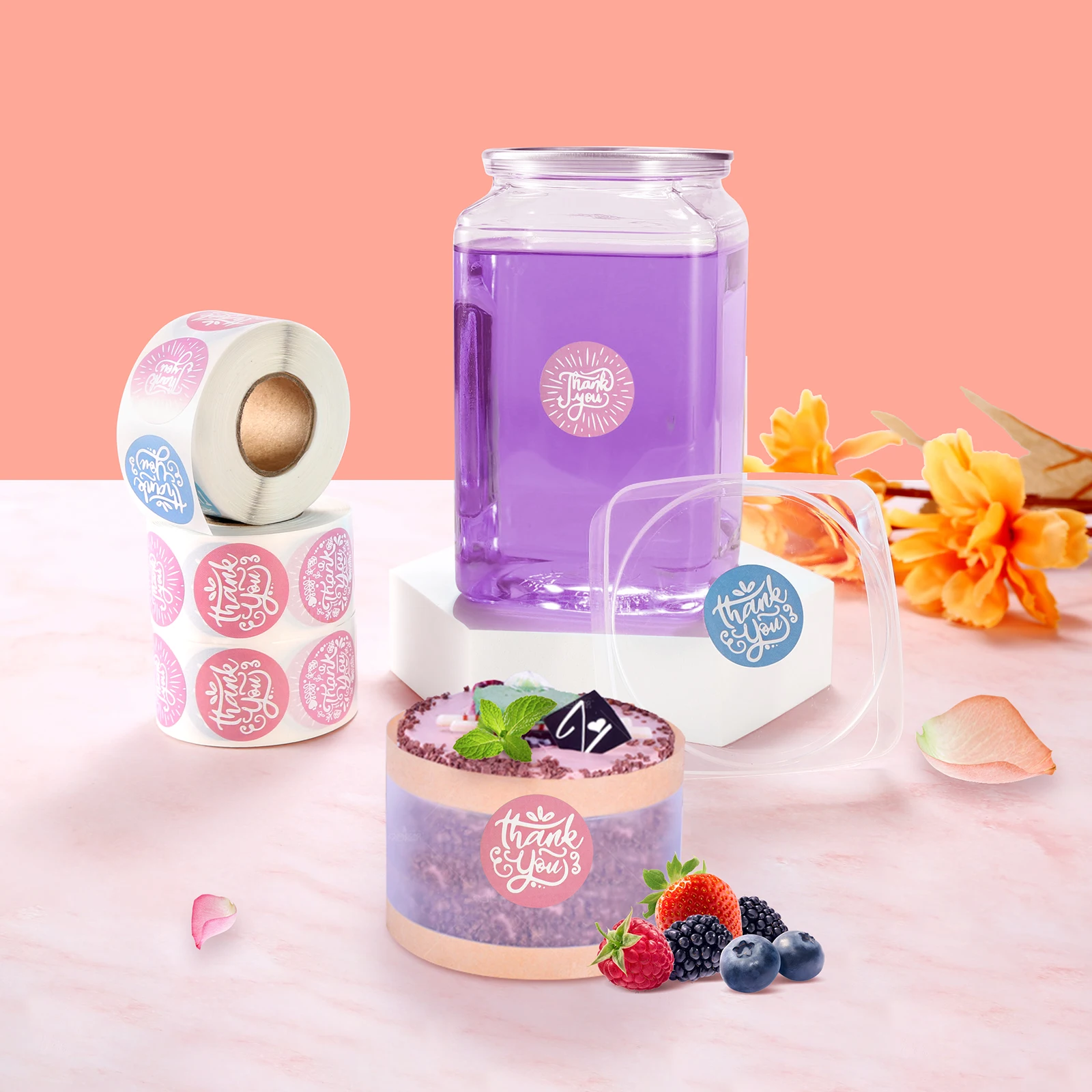 25mm Thank you Label Round Label For Packing Gift Parcel For Small Business Free Samples