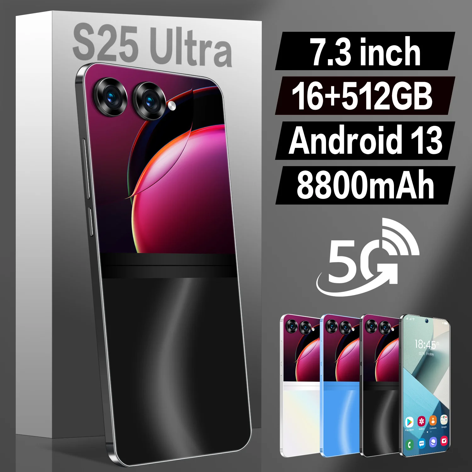 High Quality Unlocked 4g 5g Android 12 Celular Cellphone 7inch S25 Ultra Smartphone S25 Ultra Mobile Phone