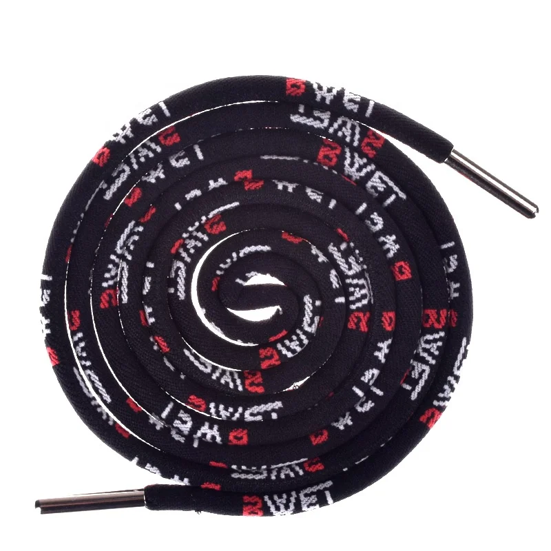 Factory High Quality Custom Printing Logo Round Shoe Laces