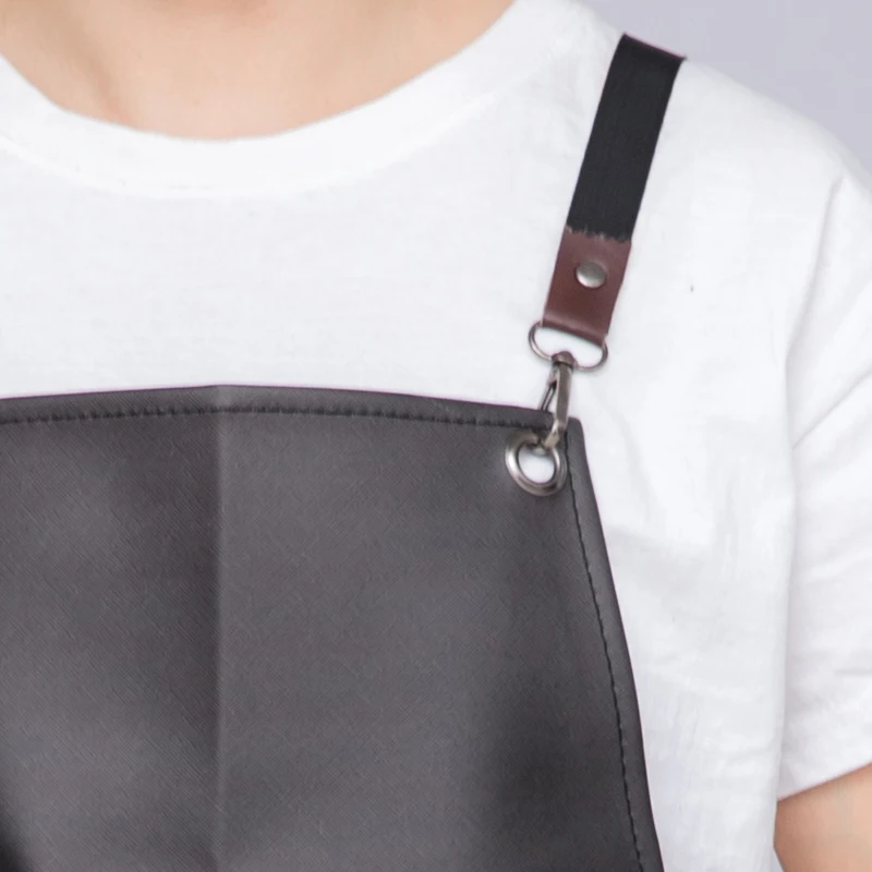 private labels Leather Salons Apron for Hair Cutting Cape Barber Pocket Hair Cutting Dyeing Cape drop shipping