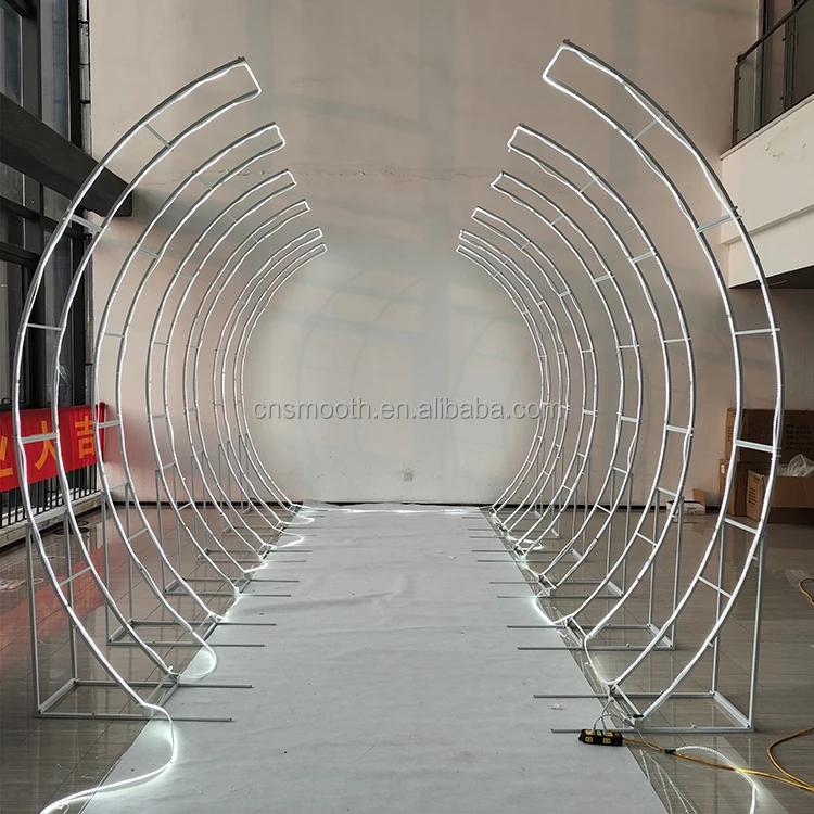 Wedding LED Arch Program Control Outdoor Wedding Arch Background Stage Decoration Metal Arch for Wedding Decoration