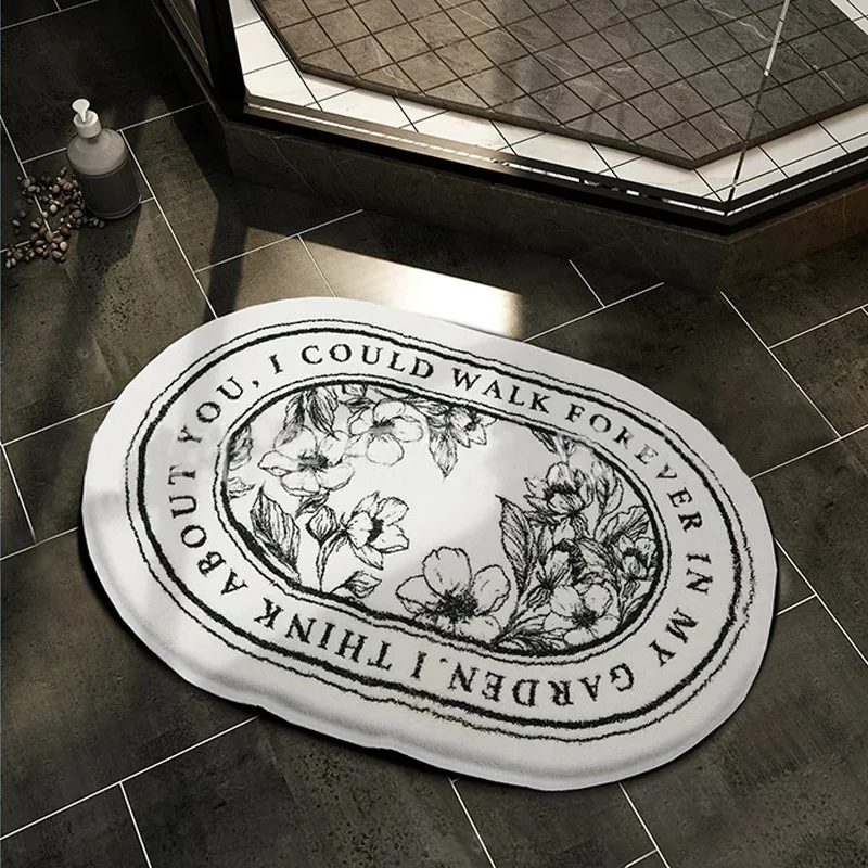 Home Nordic toilet cashmere bathroom door mat absorbent non-slip bedroom stone bedside diatomite blanket mats