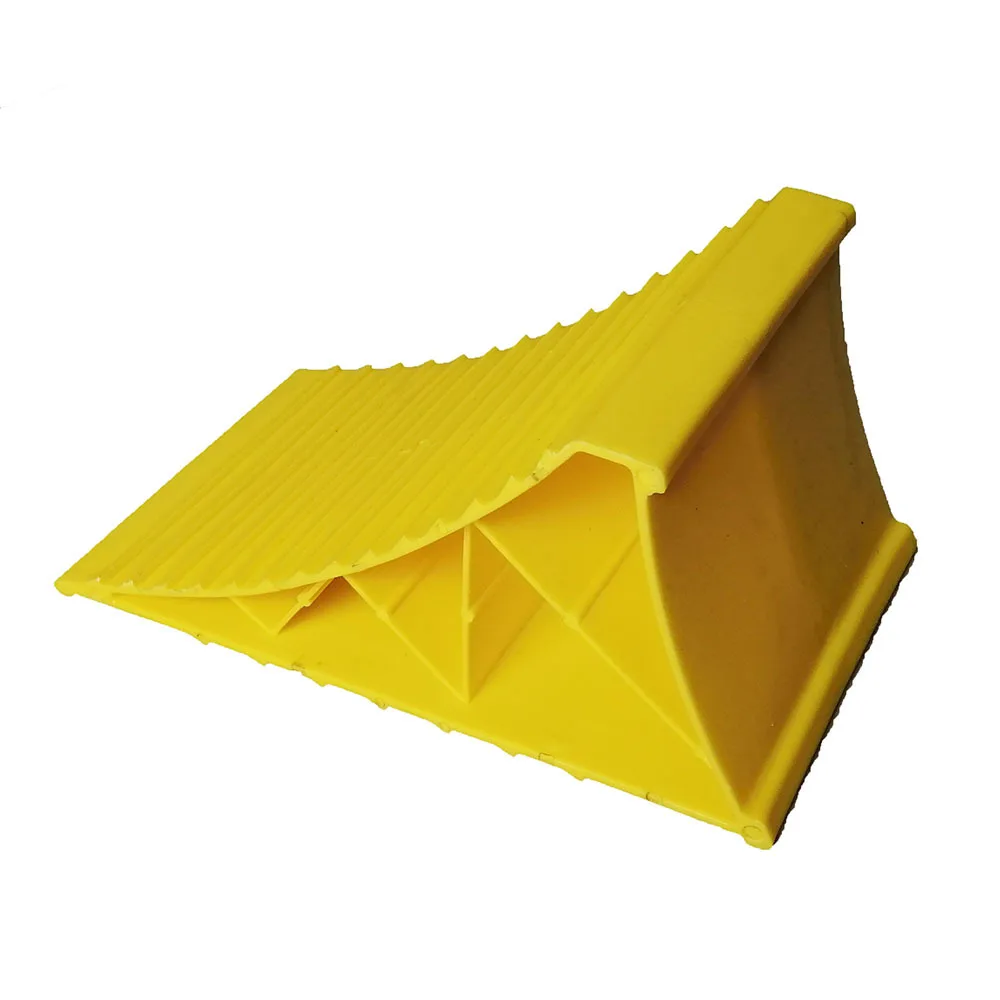  Mini plastic wheel stop triangle wood yellow parking block RV