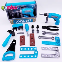 Indoor pretend play set plastic toys kids tools set box mechanic