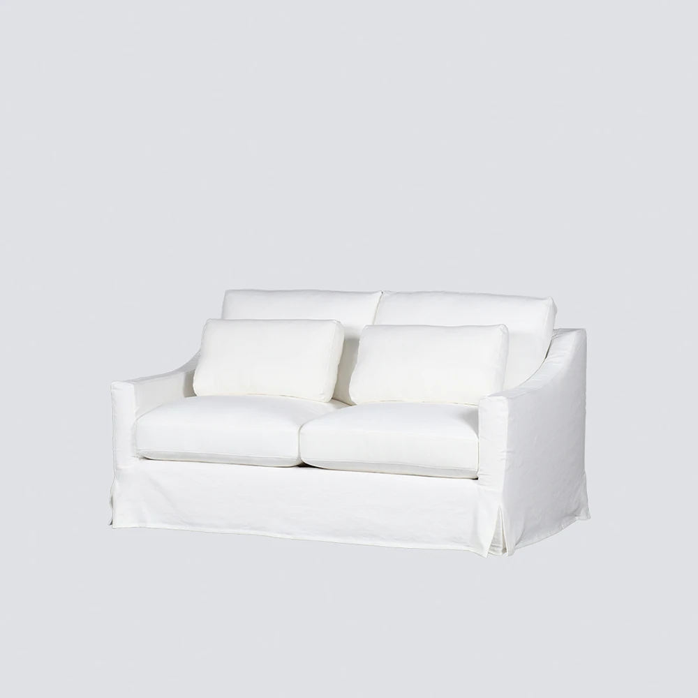 NS FURNITURE modern living-room sofa design slipcover feather filling removable cover sofa two seat wholesale luxury fabric sofa