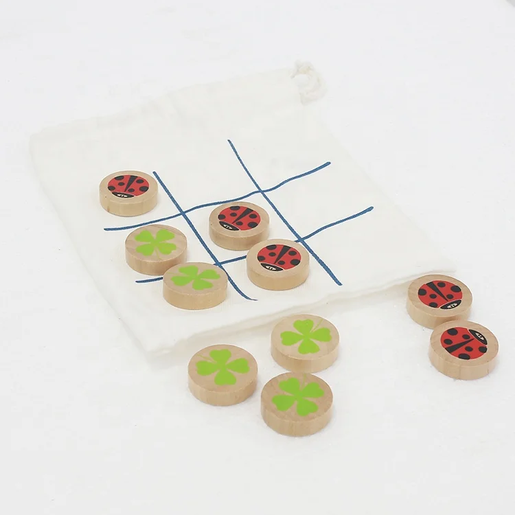 Wooden Indoor Game Children Development Game Tic Tac Toe Toys for Home and Party