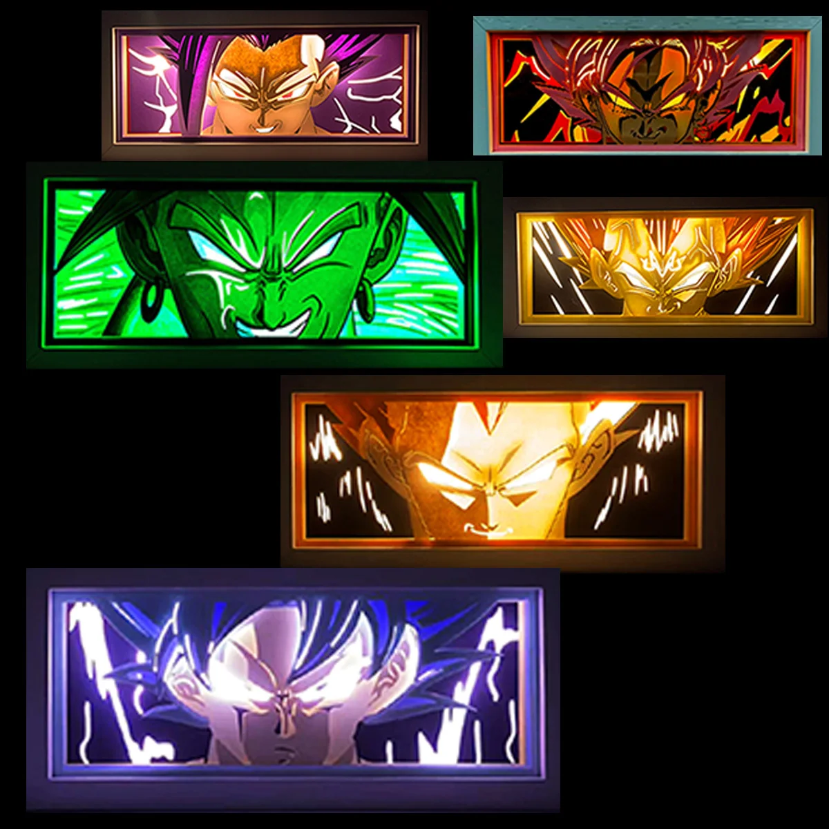 120 design Wholesale High Quality 3D Anime Paper Sculpture Night LED lamp light box with Remote Control for home decoration