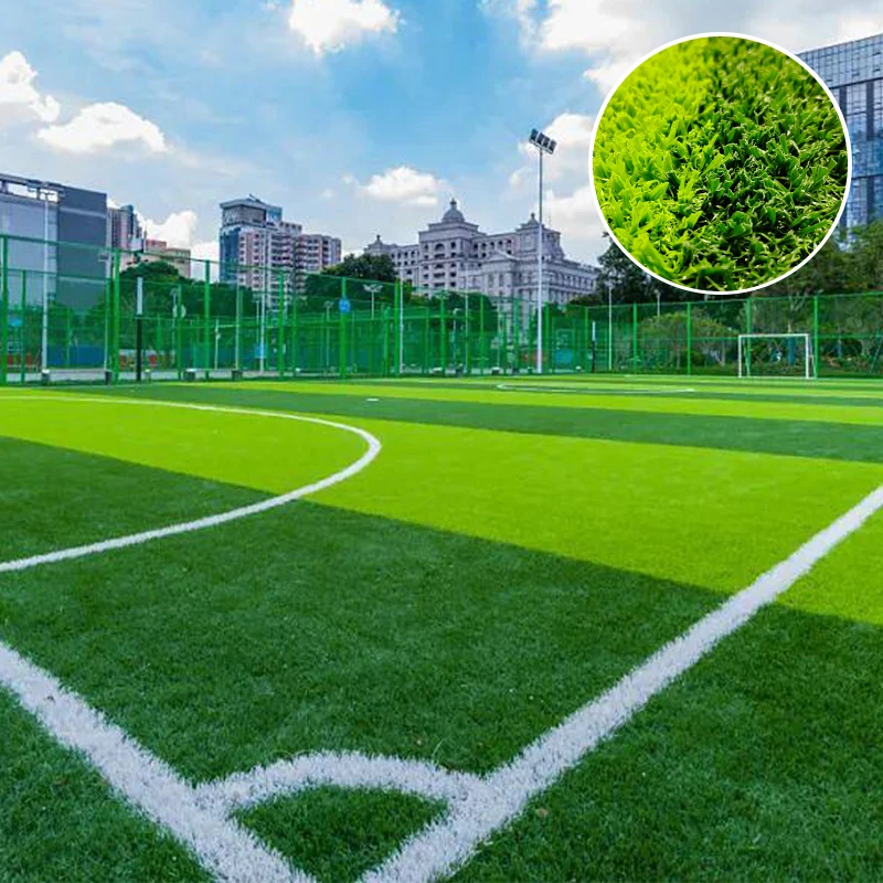 30mm non infill soccer synthetic turf lawn football court ground artificial grass for football pitch