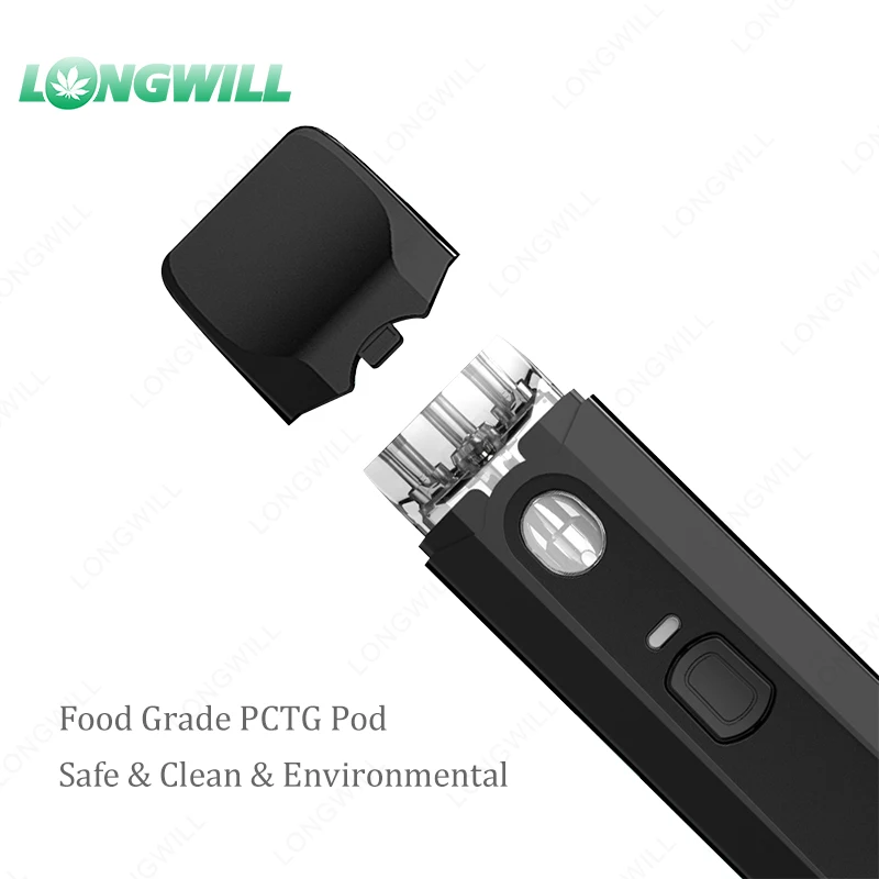 1 мл 280 мАч cbd батарея ss316 медицинское сырье для разогрева одноразового устройства pod oil vape pen для густого масла