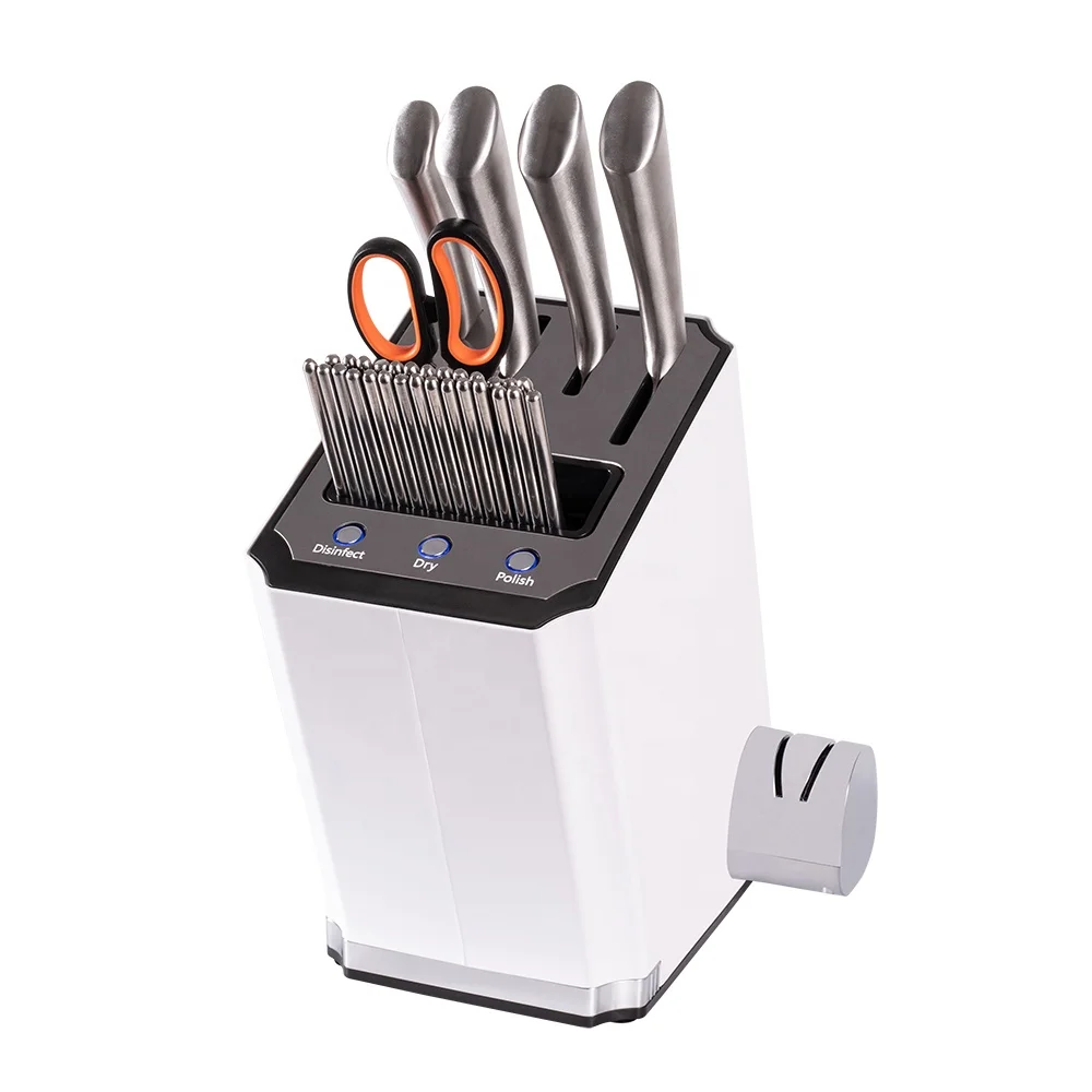 New Style UV disinfection knife holder chef knife sterilizer with sharpen, dry & disinfect function/ sterilizing equipment