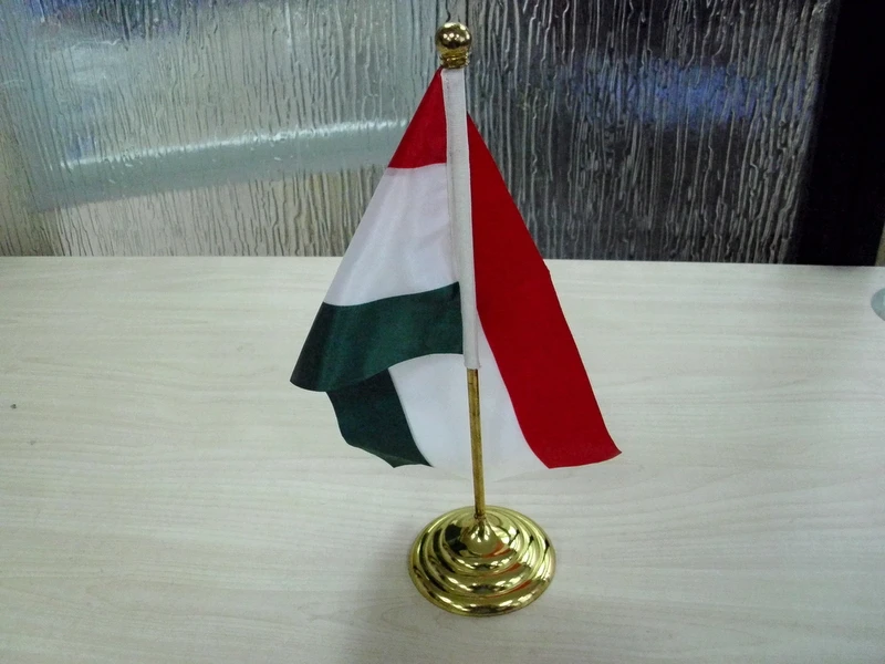 Stainless steel table mini flags office decoration double side printed custom logo national country table flag stand