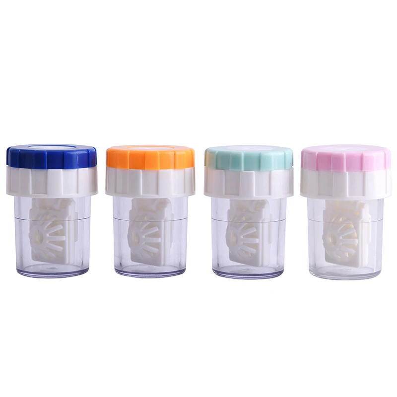 Manually Contact Lens Cleaner Washer Cleaning Lenses Case Contact Lenses Cleaning Device Practical Contact Lens Cleaner Case
