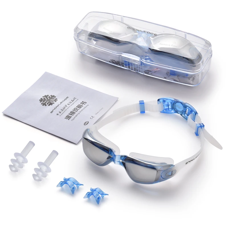 Soft Silicone Clear Vision Anti Fog UV Protection Soft Nose Bridge Kids Swimming Goggles