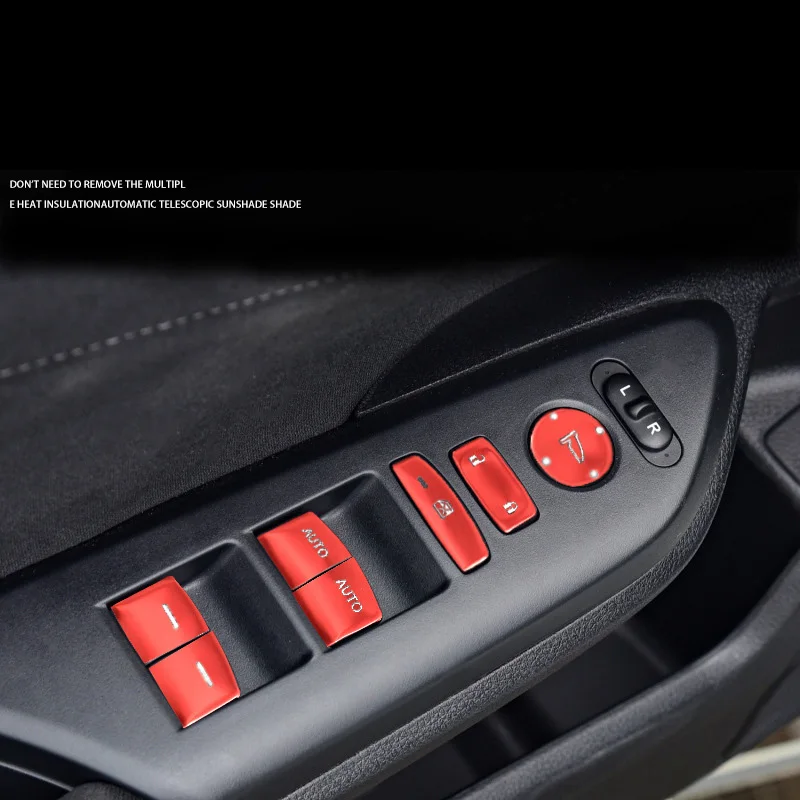 car button sticker for honda civic 2016-2021 1oth engine start stop button window lifter switch kit electronic handbrake cover