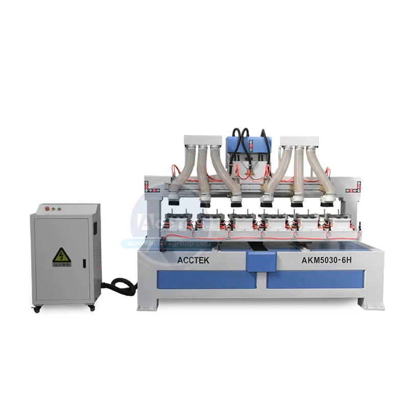 chinese pen hold table tennis paddle drilling machine multi spindles carbon beach tennis rackets cnc router AKM5030-6H