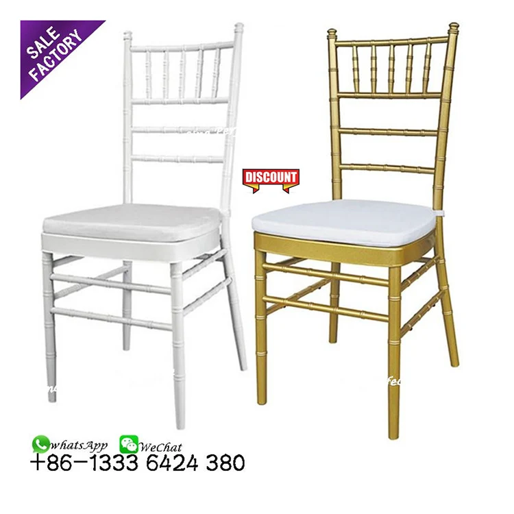 Лидер продаж, свадебное кресло chivari золотого и белого цветов с подушкой