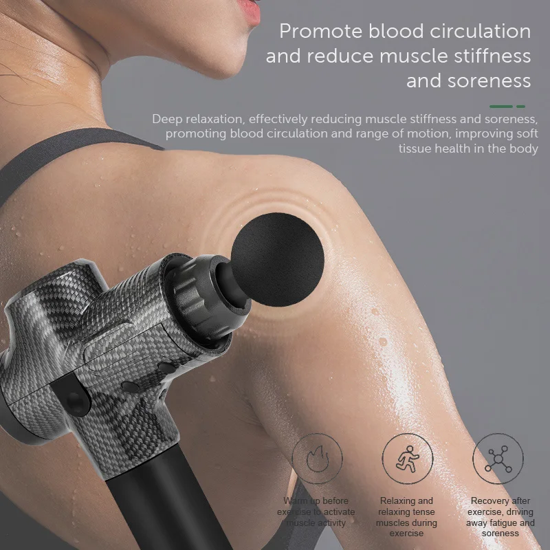 Sports Deep Tissue Body Fascia 30 Speed Lcd Screen Percussion Vibration Fitness Massager Muscle Massage Gun