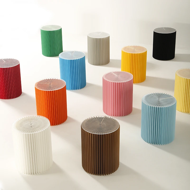 Wholesale Creative Portable Waterproof Organ Style Foldable Paper Stool