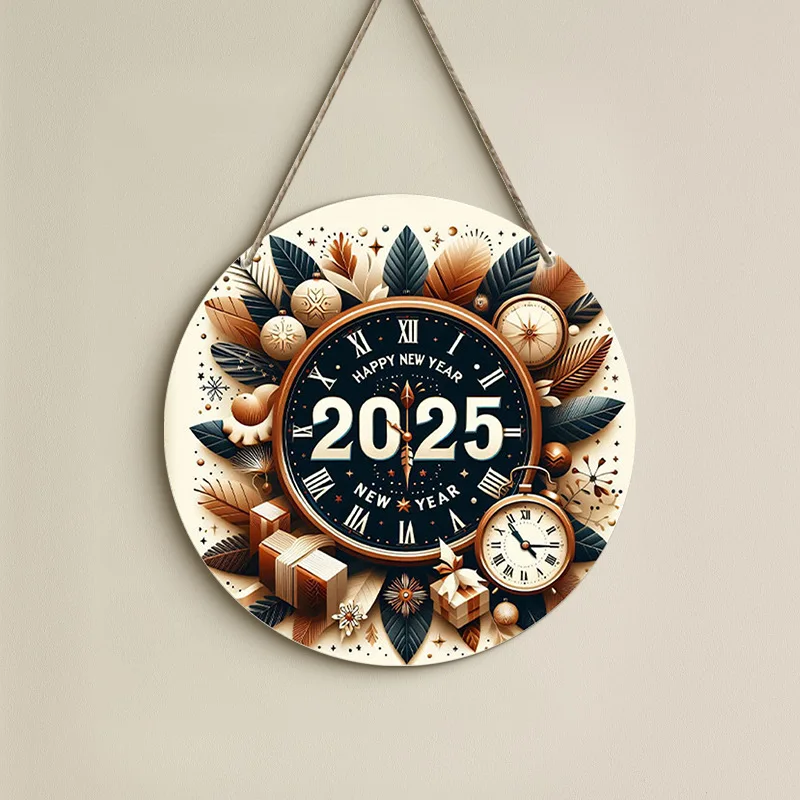 Vietnam Home Decor NEW YEAR Round Wood Door Hanging Sign Beautiful Wooden Wall Craft