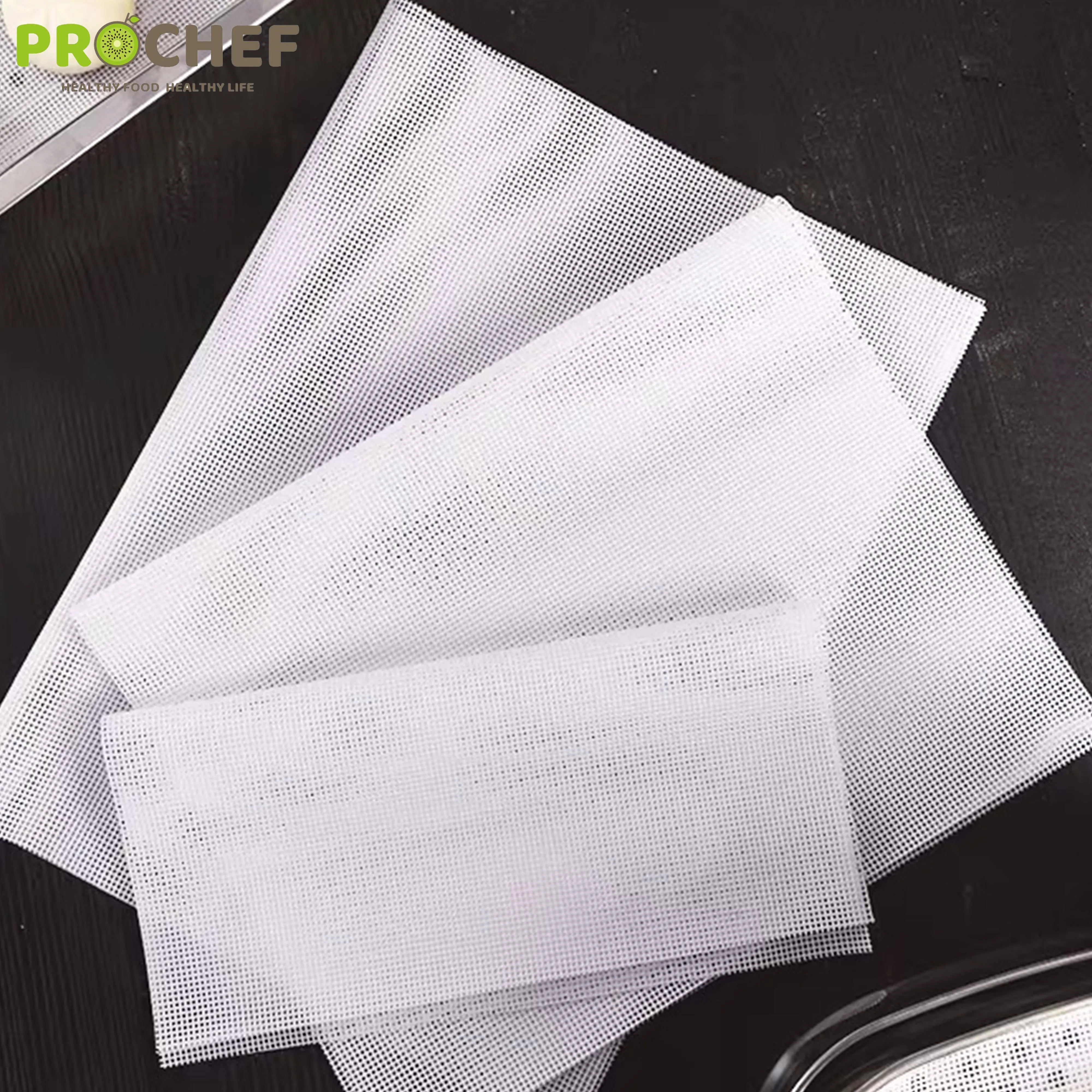 manufacturer wholesale mesh non-sticky 40x40cm white color silicone dehydrator mat