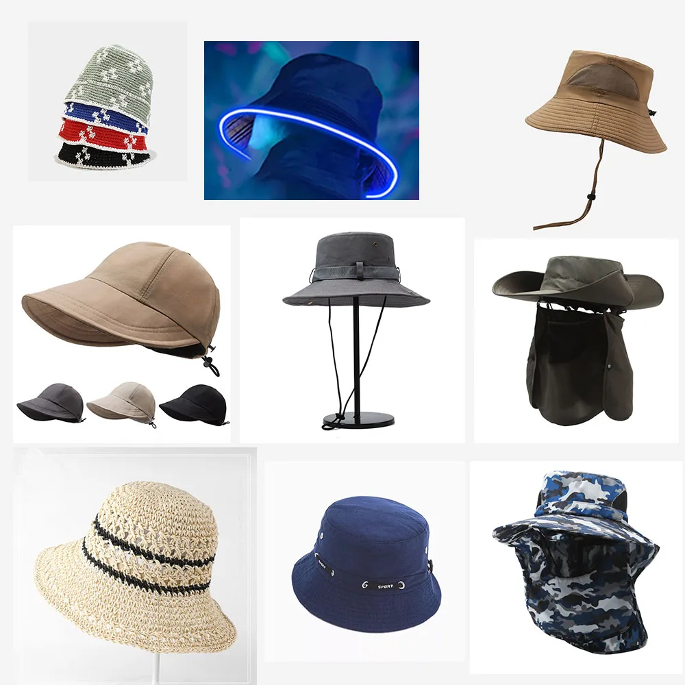 Cooling Customizable Relief Textured Banana Machine Flower Bucket Hat Silver Canada Sports Caps Custom Logo Summer HEN