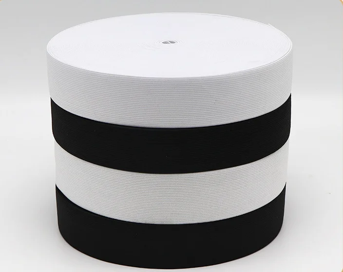 Elastic band skirt waistband clothing with polyester edging 1cm rubber band knitted elastic crochet elastic band