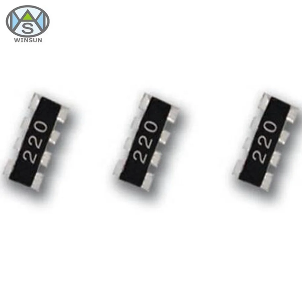 Rohs Certification 0402 0603 8P4R 4P2R Chip SMD Array Resistor For Household Appliances