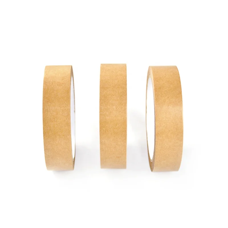 Custom Made Reinforced Paper Gummed Eco Friendly Water Activated Tape Active Gum Tape Jumbo Roll Kraft Paper Gummed Paper Tape