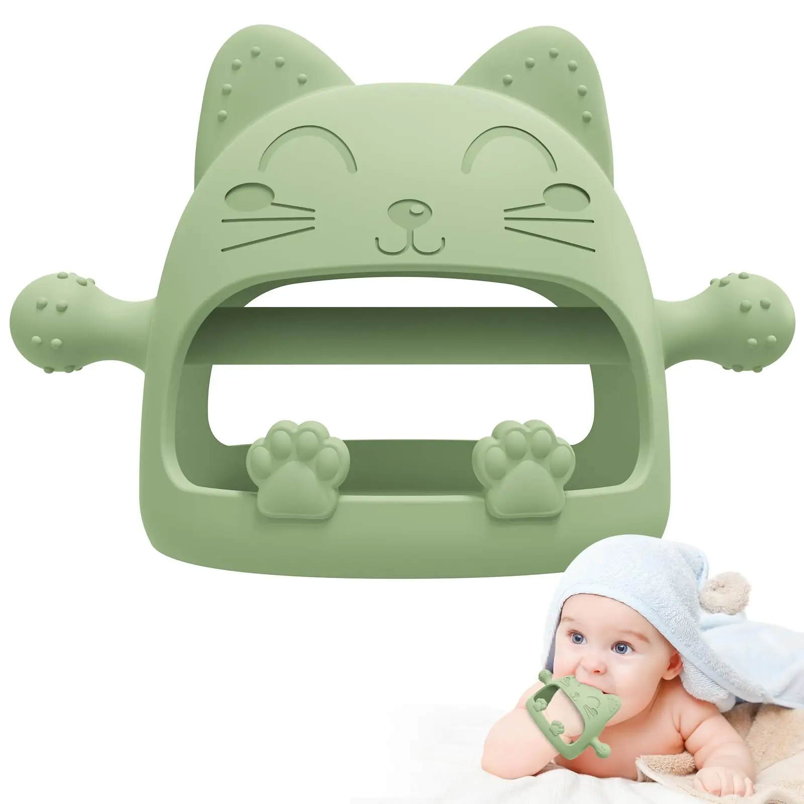wholesale 2024 silicone tool silicon newborn baby girl animal Bpa Free teether toys rings