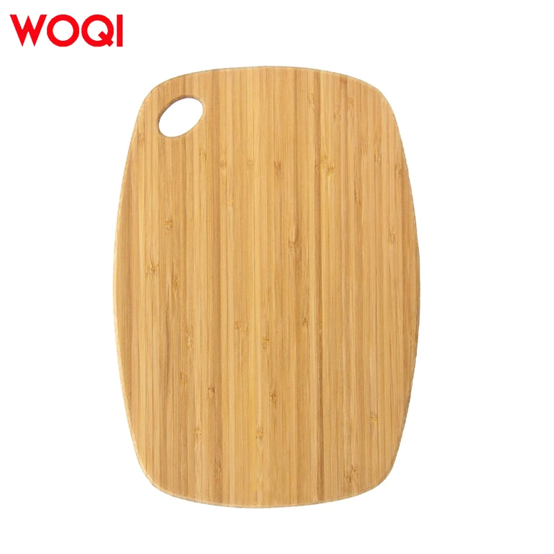 WOQI non-slip wood Bamboo Cutting Board Dishwasher Safe Kitchen Chopping Block For Meat and Bread Food Small Serving Tray