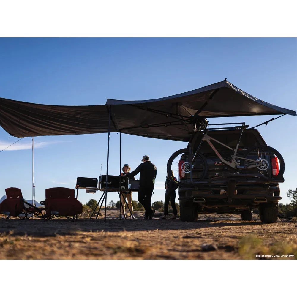 majorshady 270 RH vehicle roof mounted awning outdoor rugged vinyl travel cover 80 square feet sun protection tent black