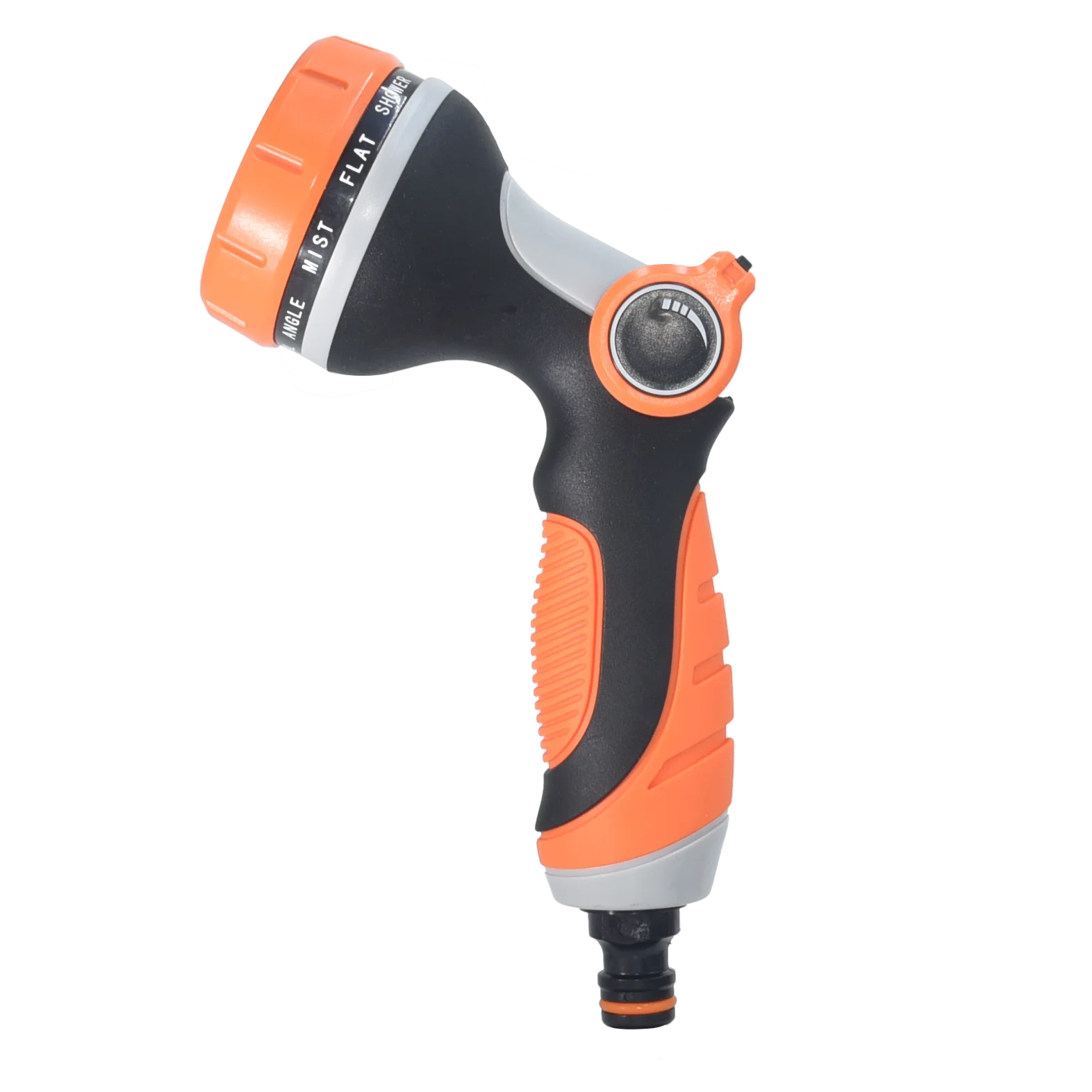 Plastic high pressure 10 pattern garden water gun with thumb valve